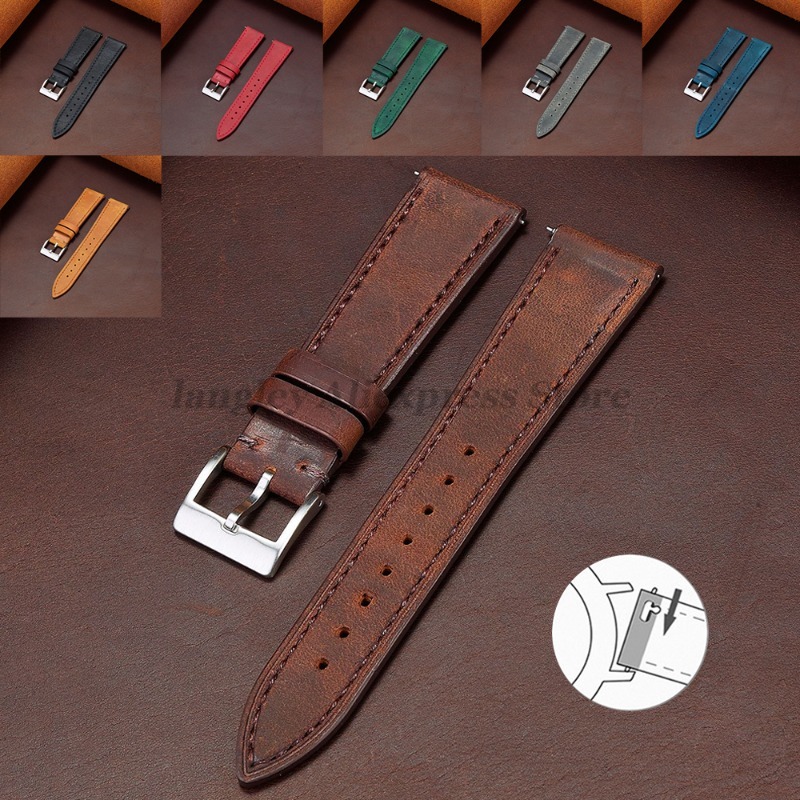 Leather Strap Quick Release - Quick Release Vintage Retro Genuine Leather