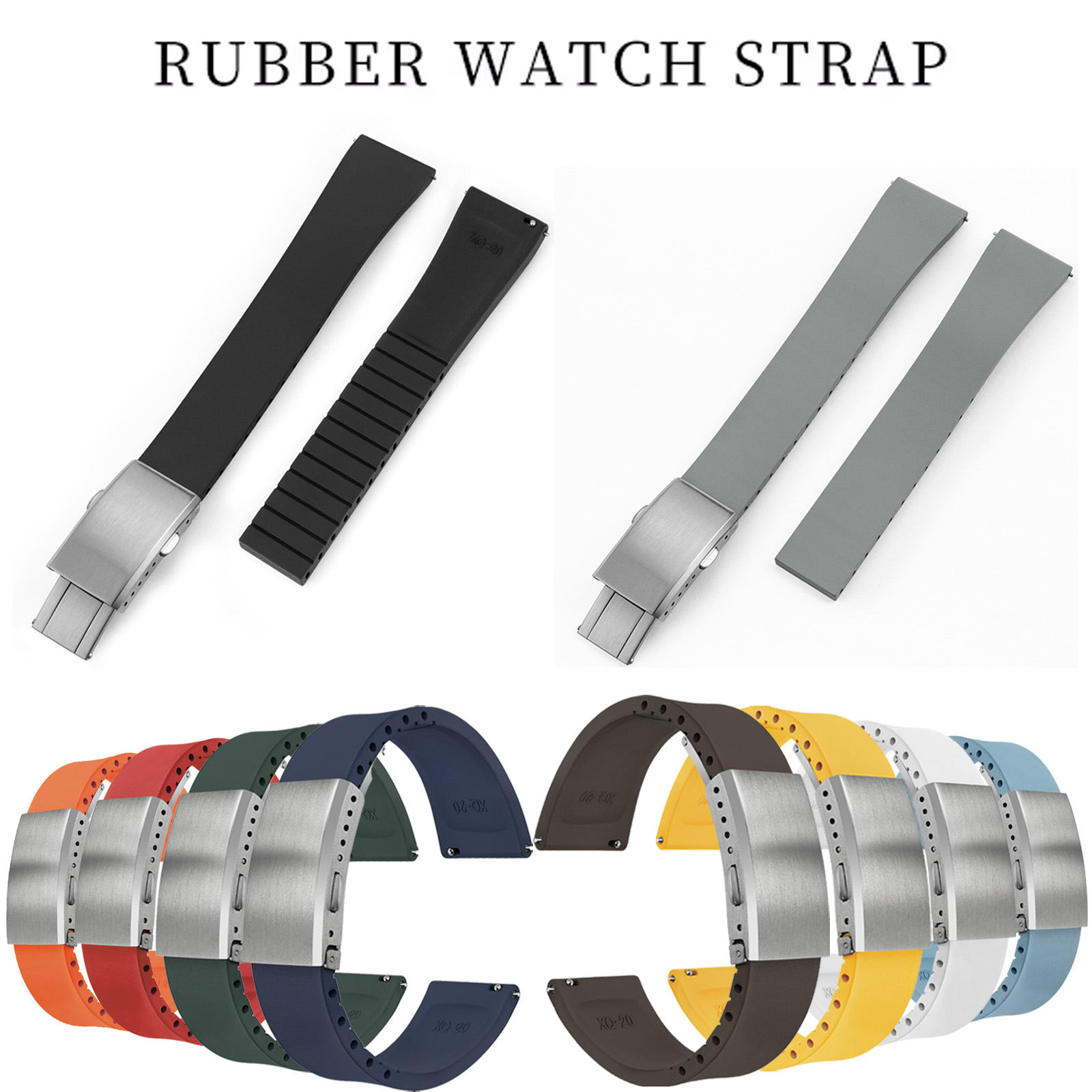 Suede Strap Watch - New Design CTS Fluororubber Watch Strap