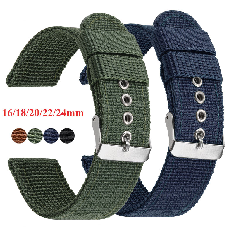 Nylon Watch Strap Brown Green  - đánh giá và giá Nato Strap Nylon