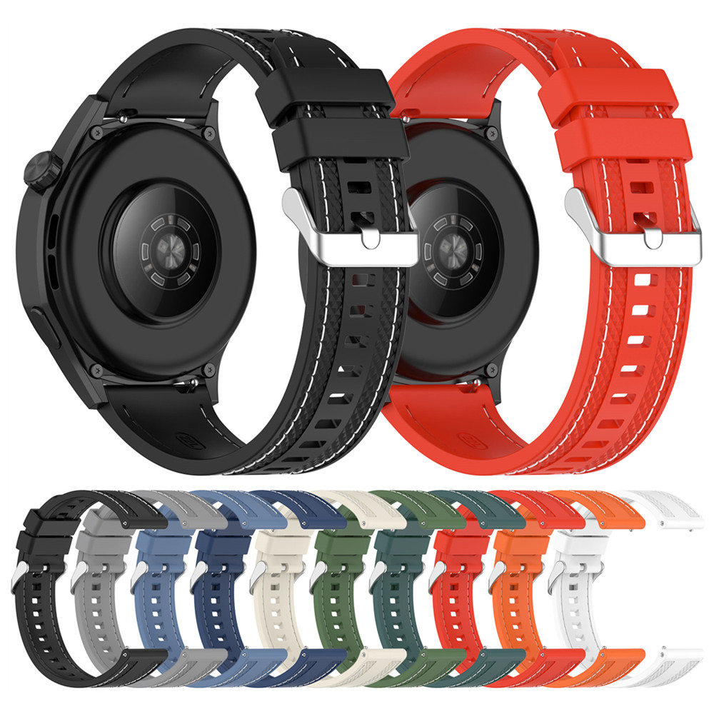 22mm Stitching silicone univer - đánh giá và giá Silicone Watch Band 22Mm
