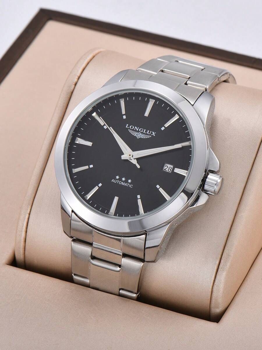 LONGLUX 1pc Men's Automatic Me - đánh giá và giá Butterfly Clasp Deployant