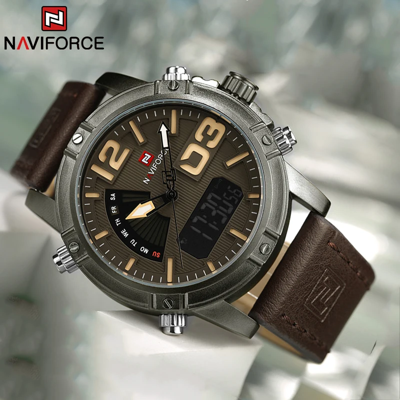 NAVIFORCE Top Brand Men Watch  - đánh giá và giá Leather Watch Band Men