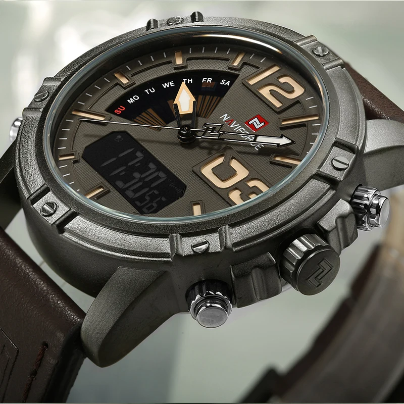 NAVIFORCE Top Brand Men Watch  - đánh giá và giá Leather Watch Band Men