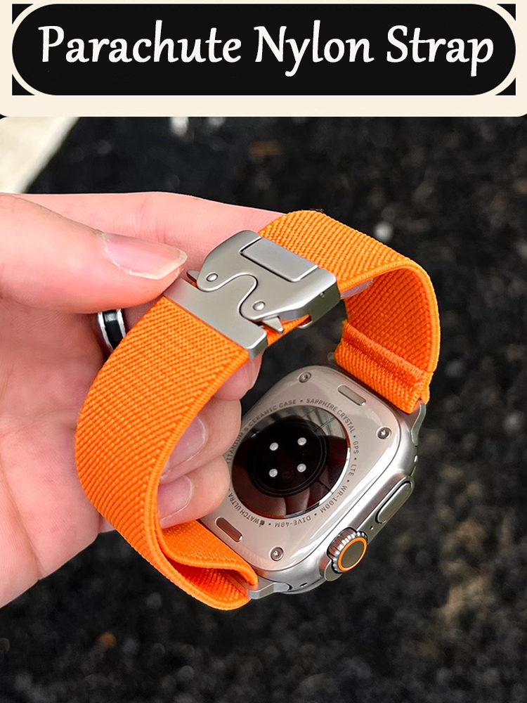 Straps For Apple Watch ultra 2 - đánh giá và giá Parachute Strap Elastic