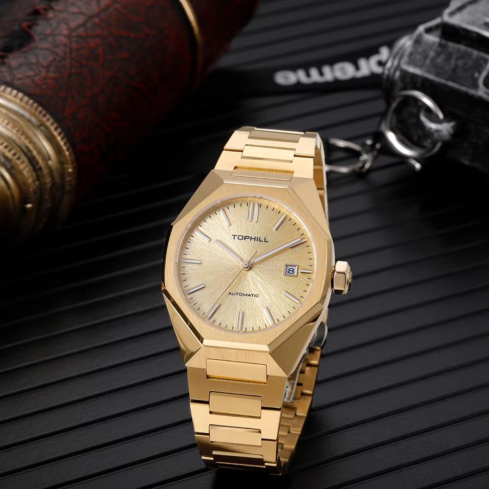 TOPHILL 39mm Miyota 8215 Mecha - đánh giá và giá Butterfly Clasp Deployant