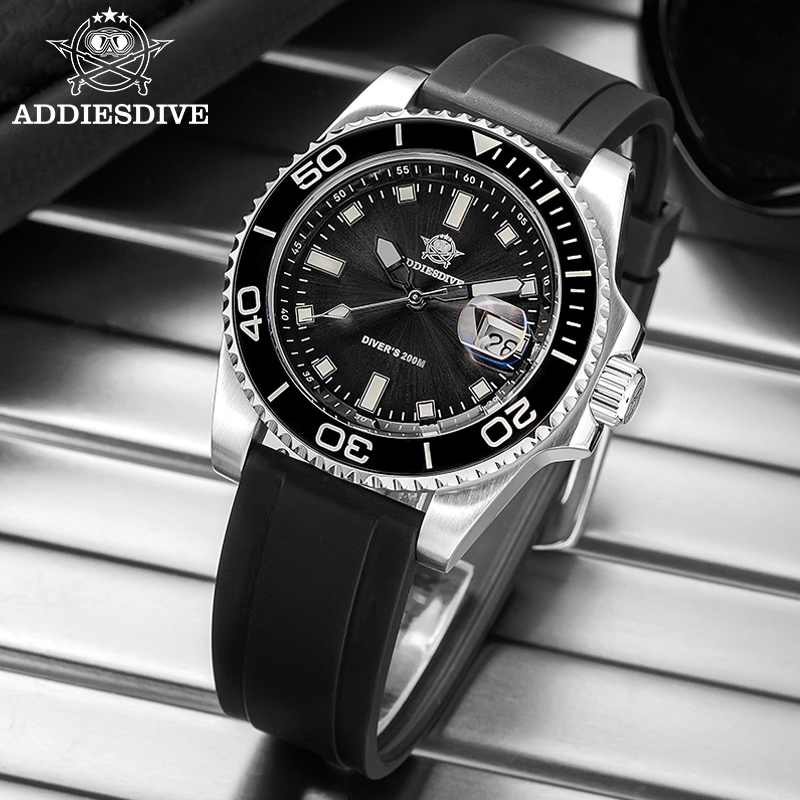 ADDIESDIVE 2115 Quartz Dive Wa - đánh giá và giá Rubber Strap Diver