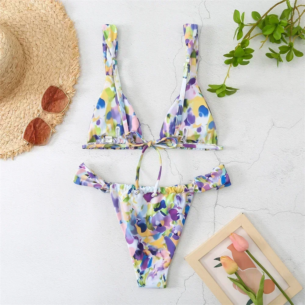 Vintage Print Bikini Thong Str - đánh giá và giá Tropic Strap Vintage