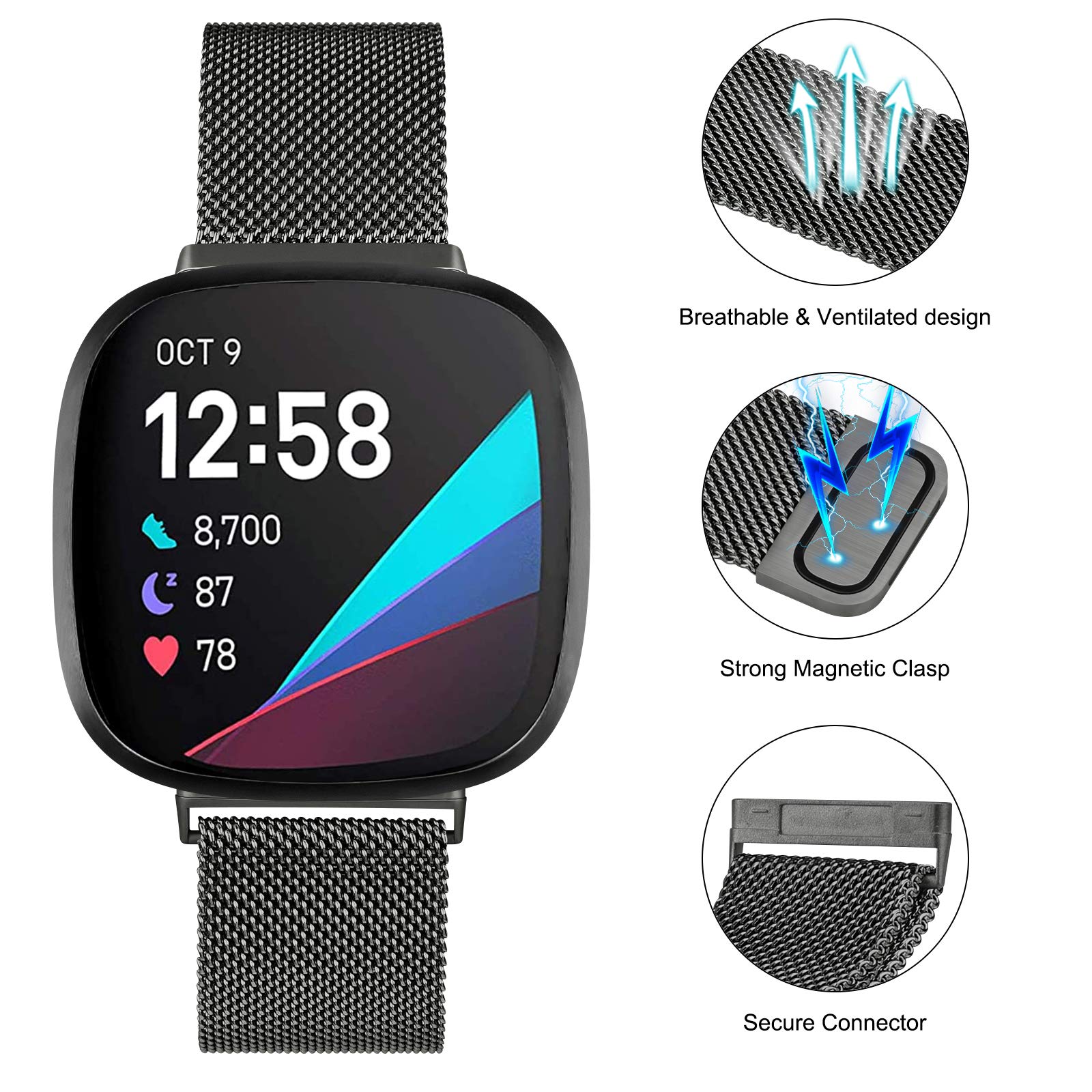 Milanese Loop strap for Fitbit - đánh giá và giá Milanese Loop Magnetic
